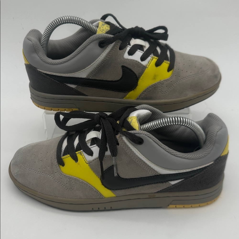 Nike Zoom Air 6.0 Cush SB HTF 335899-002 Grey Black Yellow Skate Shoes Sz 6.5 Y